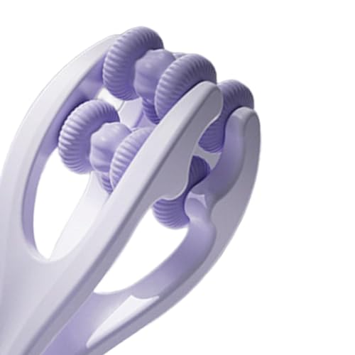 Finger Massager Roller Points Office Massager Double Roller PP Silicone Functional Relief Suitable for Gift Giving Outdoor Occasions, Violet - color: Violet