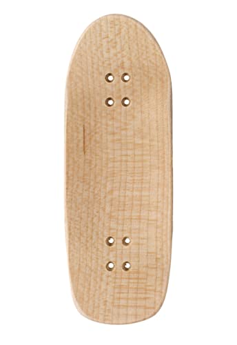 Teak Tuning Premium Wooden Fingerboard Deck, Poolparty Cruiser Shape - 33.5mm x 94mm - Pre-Drilled Holes - Includes Prolific Foam Tape