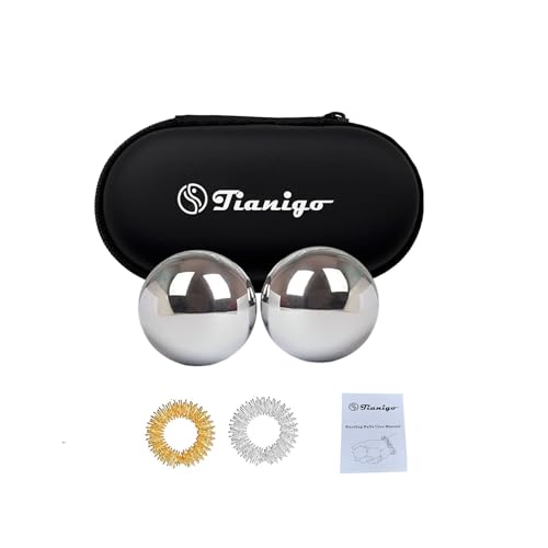 Stainless Steel Baoding Balls Set, 1.2 Inches Chinese Health Balls, Metal Stress Relief Hand Massage Balls No Chime for Hand Exercise, Hands Therapy - size: Small-1.2"