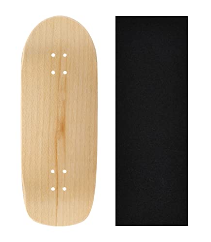 Teak Tuning Premium Wooden Fingerboard Deck, Poolparty Cruiser Shape - 33.5mm x 94mm - Pre-Drilled Holes - Includes Prolific Foam Tape