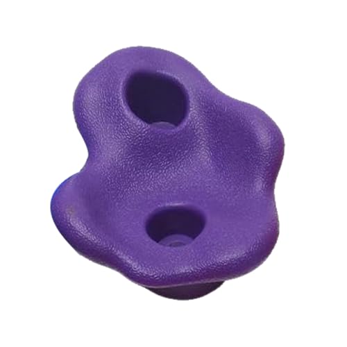 10PCS Rock Climbing Holds, PE Ergonomic Design with Rock Texture for Indoor Outdoor Climbing Wall, Includes Screws and Wrench Tools - color: Purple