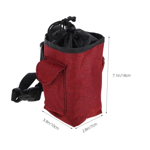 Rock Climbing Chalk Bag with Zipper Storage Pocket Oxford Cloth Bouldering Chalk Sack for Climbing Gear Accessories Drawstring Closure Waist Pouch and Gym Use