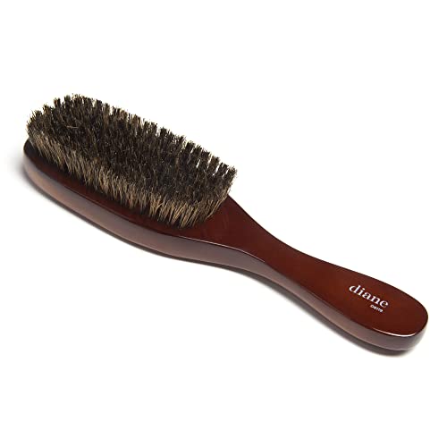 Diane Premium 100% Boar Wave Brush for Men and Barbers , Mens Hair Brush– Medium Bristles for Thick Coarse Hair – Use for Detangling, Smoothing, Wave Styles, Soft on Scalp, Restore Shine and Texture - style: Wave Brush