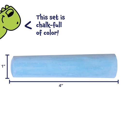 READY 2 LEARN Jumbo Sidewalk Chalk, Set of 20, 9 Colors | Washable and Non-Toxic, Bulk Sidewalk Chalk for Kids