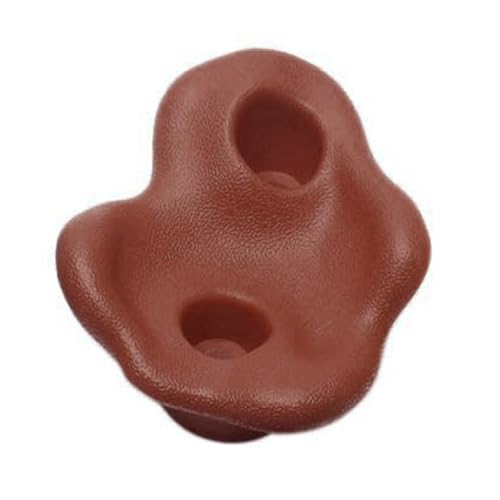 10PCS Rock Climbing Holds, PE Ergonomic Design with Rock Texture for Indoor Outdoor Climbing Wall, Includes Screws and Wrench Tools - color: Brown