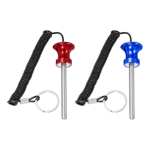 Weight Stack Pin, Weight Gym Pin Strength Training Equipment Replacement with Pull Rope for Commercial Home - color: Blue/Red, size: 0.3 x 3.1 Inch