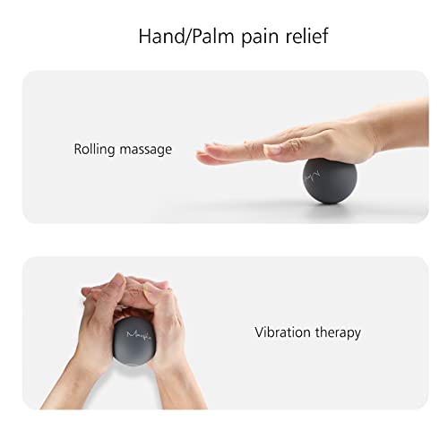 2" Mini Massage Ball, 5 Speeds Vibrating Massage Roller Ball for Palm, Hand, Foot, Leg, Neck, Back, Trigger Point Muscle Therapy Ball for Myofascial Release, Plantar Fasciitis, Purple - color: Purple