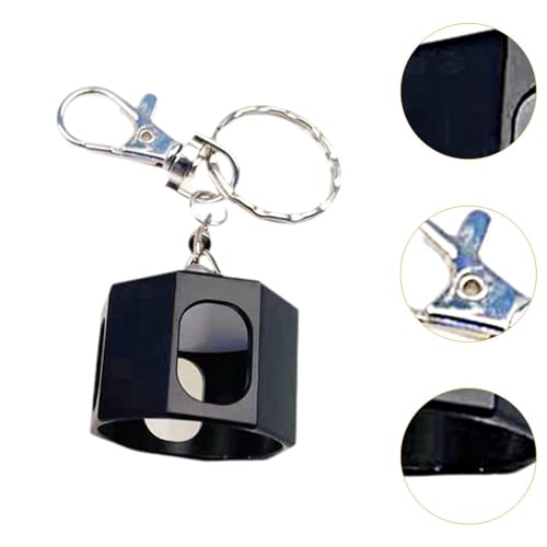 Pool Cue Chalk Holder Chalk Case with Keychain Lightweight Compact Practical Tool Chalk Boxes Chalk Pocket for Games Snooker - color: Black