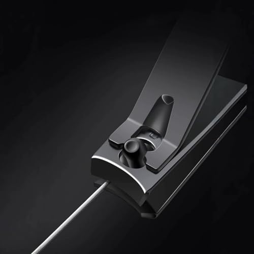 Ultra Sharp Sturdy Nail Clippers Set - 2-Pack Fingernail & Toenail Cutters, Professional Manicure & Pedicure Tool for Men & Women, Black
