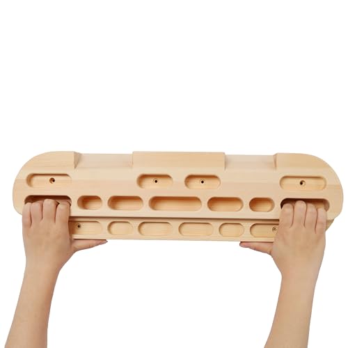 Wooden Rock Climbing Hangboard Rock Climbing Fingerboard Rock Climbing Training Climbing Board Trainer for Strengthen Fingers and Grip - color: 1*PC