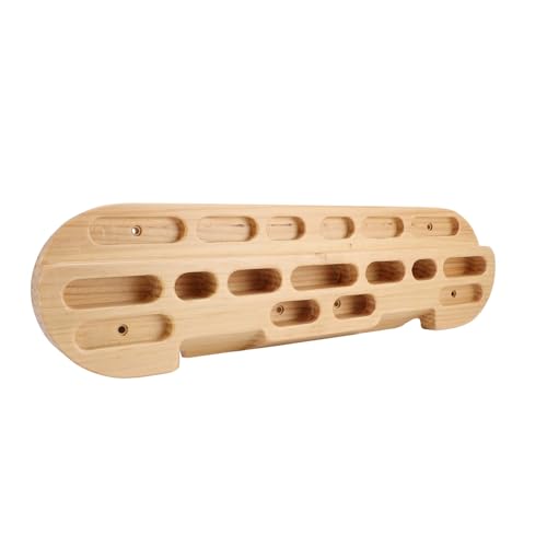 SUNGOOYUE Climbing Fingerboard, Wooden Hangboard with Varying Length and Depth Finger Holes for Rock Climbing Training, Portable Pull Up Bar Grip Strengthener for Enthusiasts