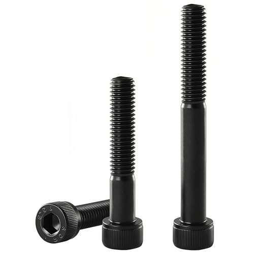 M10-1.5 x 45mm Socket Head Cap Screws, M10x1.5 Bolt, 12.9 Grade Alloy Steel, Allen Socket Drive, Black Oxide Finish, Half Thread, Quantity 10 - size: M10 x 45mm(10PCS)