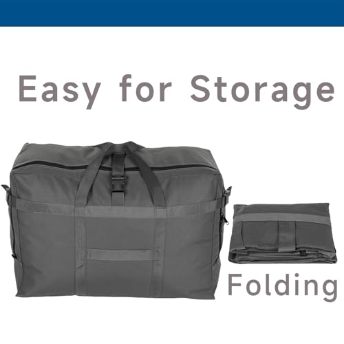 Arxus Large Duffel Bag, Waterproof Carry on Weekend Overnight Storage Bag over Luggage for Airline, Travel, Camping, Moving - color: 120L-Dark Grey