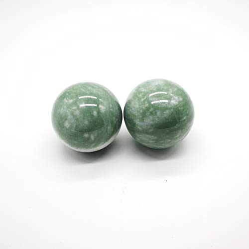 2" Greenish Stone Baoding Balls,Hand Exercise Tool