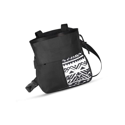 Mountaineering Chalk Bag with Large Capacity, Independent Front Compartment, Multifunctional Sports Bag for Climbers, Trapezoidal Bottom, Orange - size: Small Black