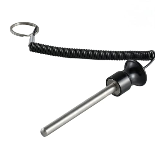 Gym Pin, Universal Aluminum Alloy Weight Stack Pin with Pull Rope for Fitness Equipment Pin Training - color: Black 10*125mm