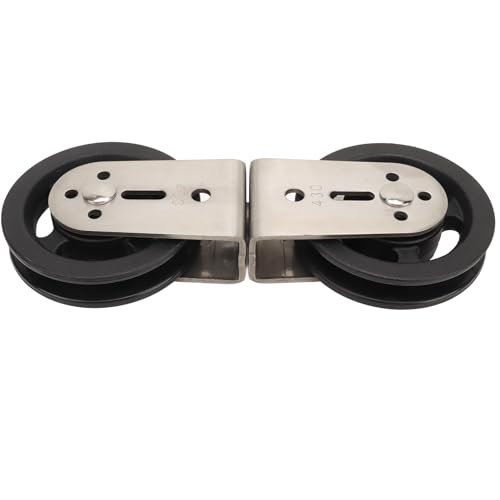 Cable Pulley System, Two Way Pulley Block, Stainless Steel Silent Bearing, Suitable for pulldown attachments on Home Fitness Equipment. - size: Plastic