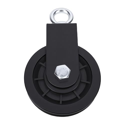 Focket Cable Pulley Wheel, Silent Bearings 360 Degree Rotation 440 Lbs Load Capacity Pulleys For Gym Equipment, Silent Pulley With Metal Bracket For DIY Fitness Systems Lat Pulldown