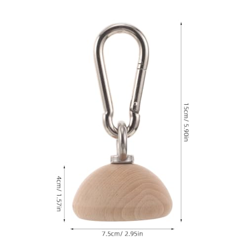 KICHOUSE Wooden Grip Strength Hemisphere Ball for Rock Climbers, Ergonomic Half Sphere Finger Trainer with Natural Wood Texture and Anti-slip Surface for Outdoors and Office Use