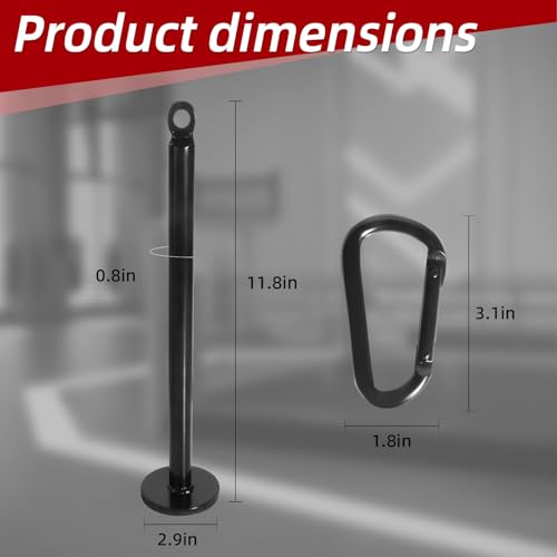 Loading Pin for Weight Plates: Weight Loading Pin with Carabiner Fit 1 inch Olympic Weight Plate for Cable Pulley LAT Pulldown - color: 1in Weight Loading Pin
