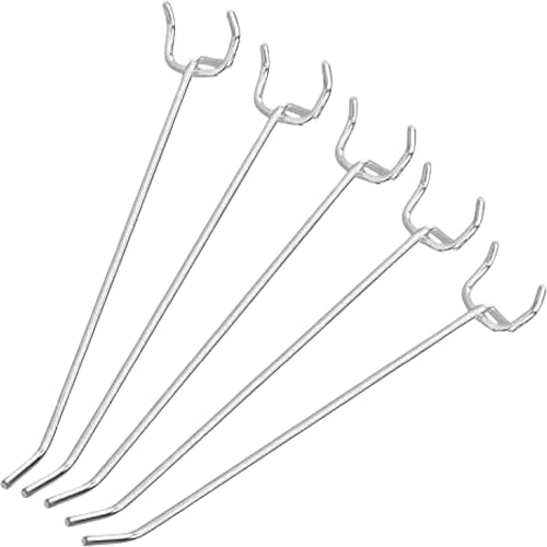 Neiko 53102A 6” Pegboard Hook Organizer Kit, 50 Pack, Hanging Hooks Set for Garage Organization, Great for Wall Hanging and Shelving, Tool Storage, Craft Organizing - size: 6" Pegboard Hooks