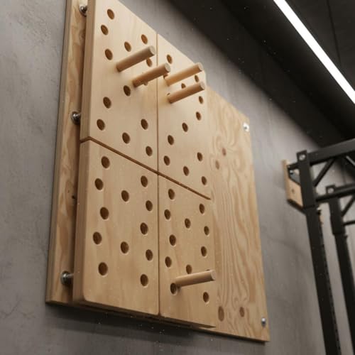 Climbing Board Wooden Pegboard Strength Training Upper Body Workout Smooth Polished Surface Design Suitable for Home or Garage Use - style: Style A