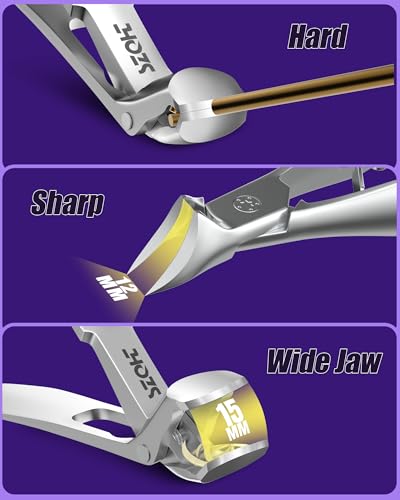 Nail Clippers Set - SZQHT 2025 Upgrade Angled Head Nail Clippers for Men,Seniors,Women,Toenail Clippers for Thick,Ingrown, Nails, Professional Stainless Steel Toe Nail Clippers,Nail File, Heavy Duty