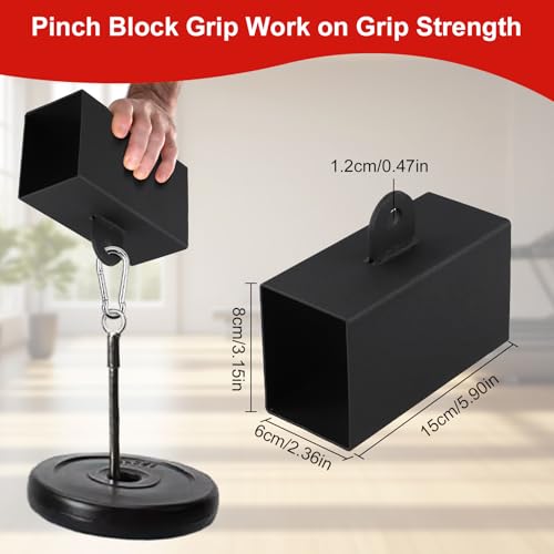 Block Strength Set, Workout Climbing Power Grip, Hand Grip Tool For Cable Machine, Forearm Finger Exerciser With Loading Pin, Strengthener Equipment Climbing Training - color: Square 8x6cm
