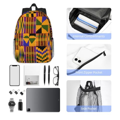 African Tribes Laptop Backpack African Art Backpack Bag With Adjustable Shoulder Straps - color: African Tribe _I1002