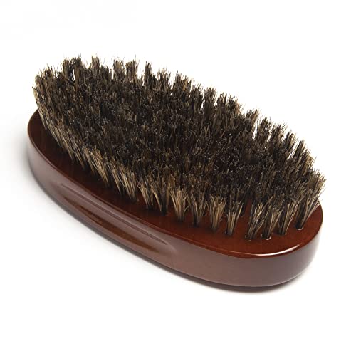 Diane Premium 100% Boar Bristle Military Wave Hair Brush for Men, Medium Firm Bristles for Thick, Curly or Coarse Hair, Use for Detangling, Smoothing, Wave Styles, Soft on Scalp, Restores Shine - style: Military Brush