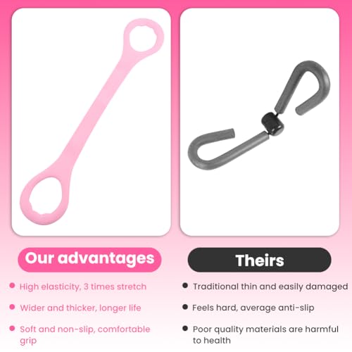 Figure 8 Resistance Bands for Women & Men, 3pcs Elastic Stretch Tubes with Massage Grips for Arm, Back, and Shoulder Training, Portable Home Gym/Yoga Exercise Equipment