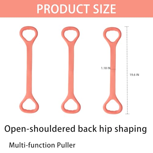 Figure 8 Resistance Band with Handles Elastic Exercise Band for Arm Back & Shoulder Workout Non-Slip 8 Shaped Resistance Band for Home Gym Yoga Pilates Stretching & Physical Therapy 3Pack - color: Pink