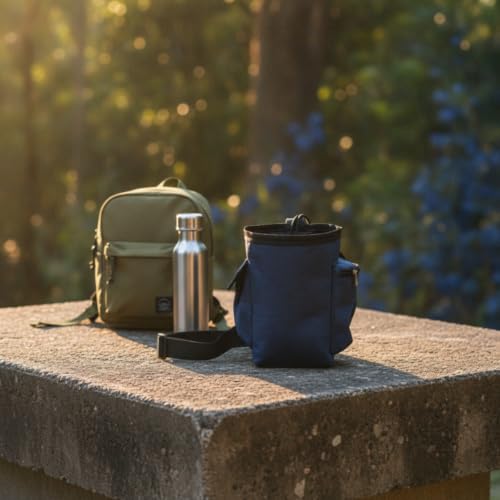 Climbing Chalk Pouch Convenient Chalk Bag with Drawstring Closure and Adjustable Belt for Suitable for Climbing Weightlifting Training - color: Blue