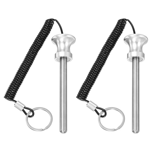 Weight Stack Pin, Weight Gym Pin Strength Training Equipment Replacement with Pull Rope for Commercial Home - color: Silver, size: 0.4 x 3.9 Inch