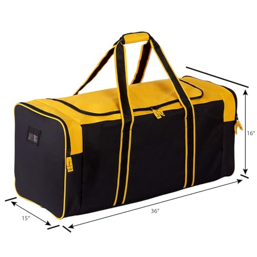 Jetstream Heavy Duty Multi Pocket Durable Sports Gym Equipment Travel Duffel Bag - color: XL 36" Gold, size: 36IN