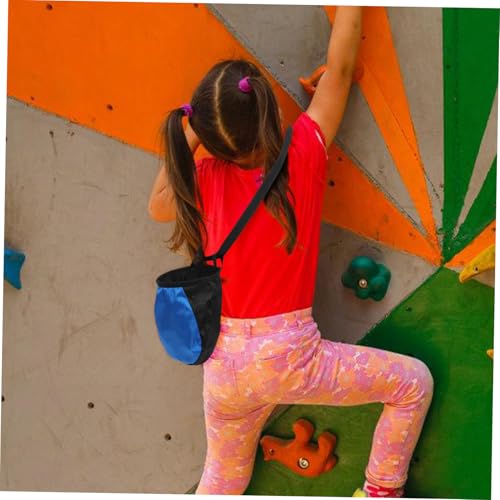 Abaodam Chalk Bag for Climbing Storage for Bouldering Weightlifting Wear-Resistant Design for Gymnastics and Outdoor Training Blue-Black Combination