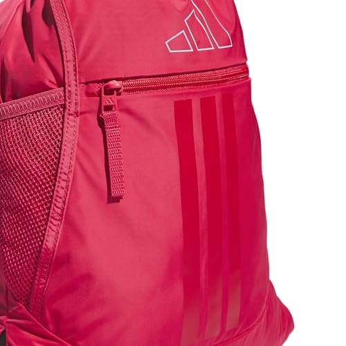 adidas Alliance Sackpack – Drawstring Backpack for Sports, Small Gym Bag - color: Power Pink/White/3