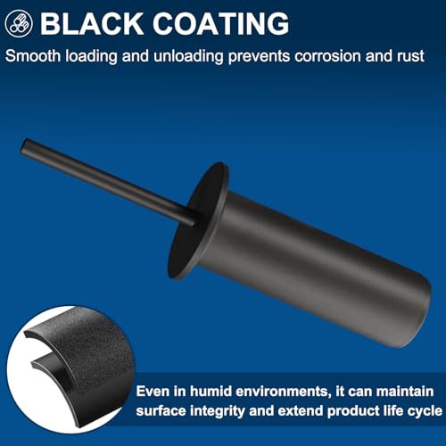 Heavy-Duty Black Weight Stack Pin Extender, 3/8" (10mm) High-Strength Steel | For Home Gym & Commercial Cable Machines, Spring Clip Collar, 133LBS Max Load, Fits 2" Olympic Weight Plates