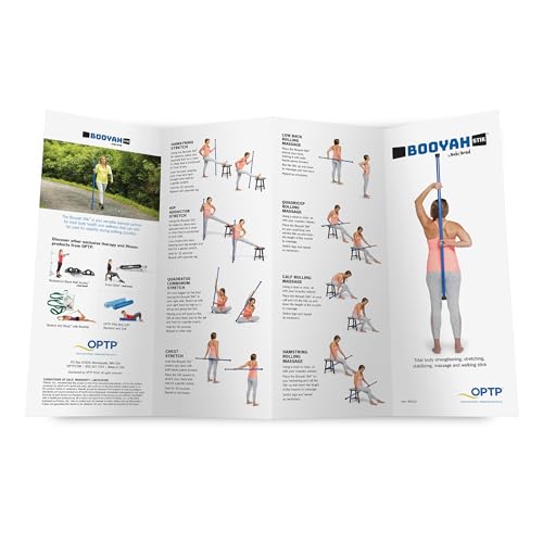 OPTP Booyah Stik by Bob & Brad – Balance & Mobility Tool, Made in the USA | Yoga stick for stretching, walking & exercise, physical therapy, Pilates, balance & mobility training, with Exercise Guide
