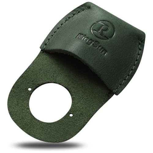 Thumb Guard Wood Carving Tools, Leather Finger Protector, Handmade Carpenter Working Carving Kit Accessories Green - color: Green