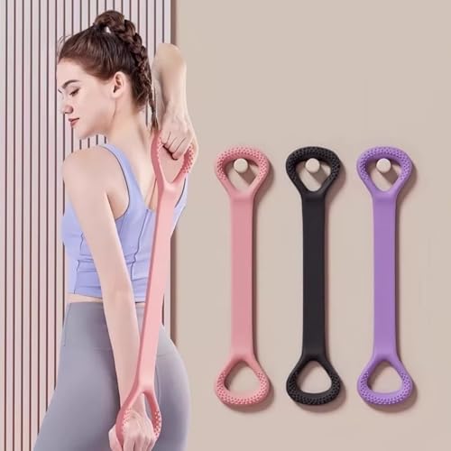 Resistance Bands for Exercise,6-Tube Elastic Yoga Pedal Puller Resistance Band, Natural Latex Tension Rope Fitness Equipment, for Abdomen/Waist/Arm/Leg Stretching Slimming Training - color: Purple
