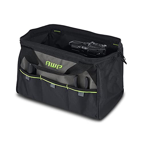 AWP Tool Bags, Premium Tool Bag, Black, Durable Tool Tote, for Professionals and Contractors - size: 15 Inch, style: Tool Bag