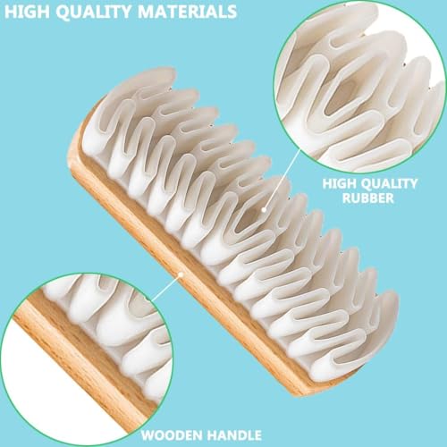 2-Piece Rubber Shoe Brush and Eraser Set, Multi-Purpose Cleaning Tool for Nubuck, Flocked and Matte Leather, Dust-Absorbing Design