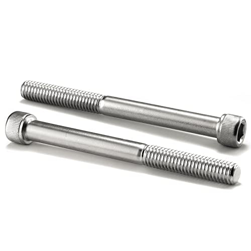 1/4-20 x 4 Socket Head Cap Screws Bolts, 20Pcs 304 Stainless Steel 18-8, Allen Socket Hex Drive, Partially Threaded, Bright Finish by SG TZH(with Hex Spanner) - size: 1/4-20 x 4"