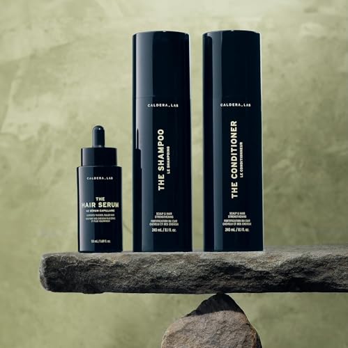 Caldera + Lab The Hair Care System | Men's 3 Piece Hair Routine | Includes shampoo, conditioner & scalp serum. Sulfate-free routine supports fuller, healthier-looking hair - size: 3-Piece Hair Care Set