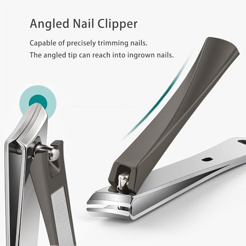 Toenail Clipper for Senior Nail Clipper for Men Women Toenail Clippers for Ingrown Nails Removal Set Thick Nail Cutter Toe Nails Clipper Kit (A-2)