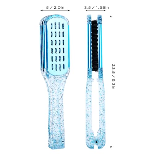 Boar Bristle Clamp Hair Brush, Ceramic Double Sided Brush Clamp Straightener,Detangling, and Styling Hair