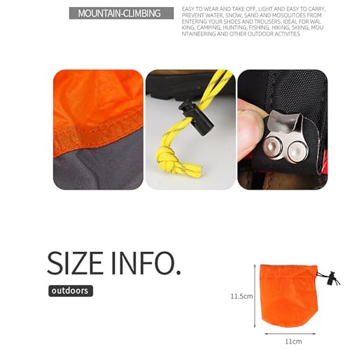 for Hiking in Snow Sand Conditions Light Weight Ripstop Nylons Regulable Fit Regulable - color: OR
