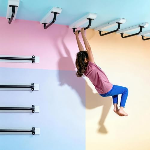 4 Pack 17 Inch Black Playground Equipment Handles Metal - Playset Slide Handles, Swing Sets Accessories Grab Bars, Kids Climbing Monkey Bar for Playhouse, Treehouse, Jungle Gym - color: Black-4pack