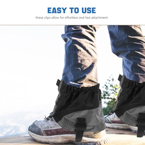 Mikikit Hiking Gaiters Sandproof Shoe Covers for Men and Women Breathable Leg Protectors for Hiking Hunting Snowshoeing and Garden Work 1 Pair
